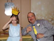 dad and daughter taking funny selfie