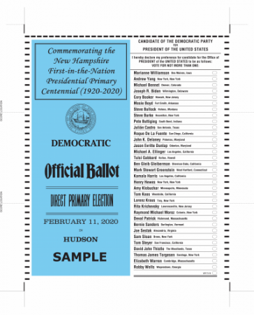 Democratic Party Ballot