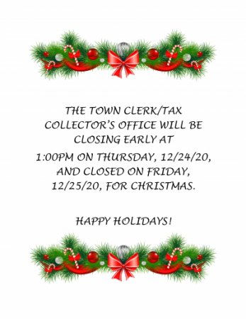 town Clerk Christmas Notice