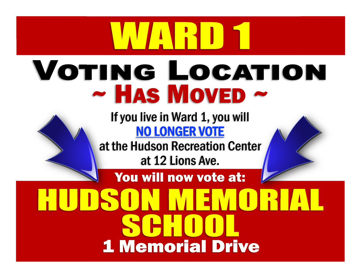 ward 1 location changed sign